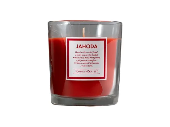 Q-Home vonná svíčka jahoda 125 g bez víčka