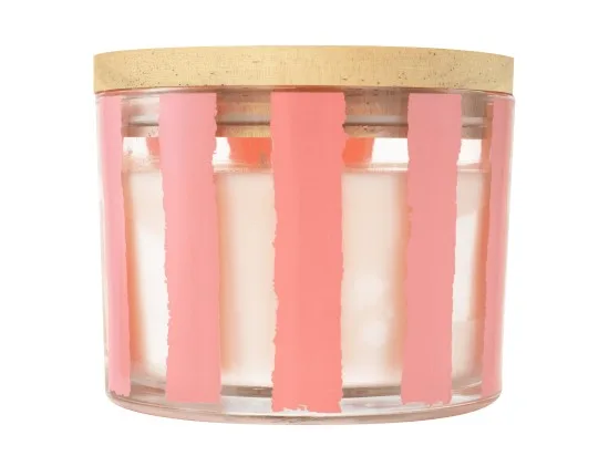 Q-Home vonná svíčka Peprmint Swirl Pink 312 g