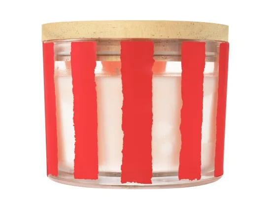Q-Home vonná svíčka Peprmint Swirl Red 312 g