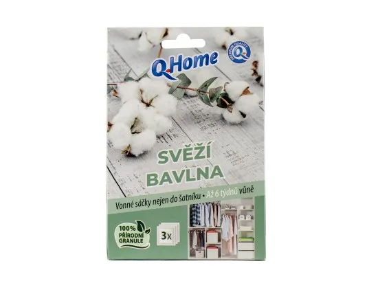 Q-Home vonné sáčky Svěží bavlna 3 ks