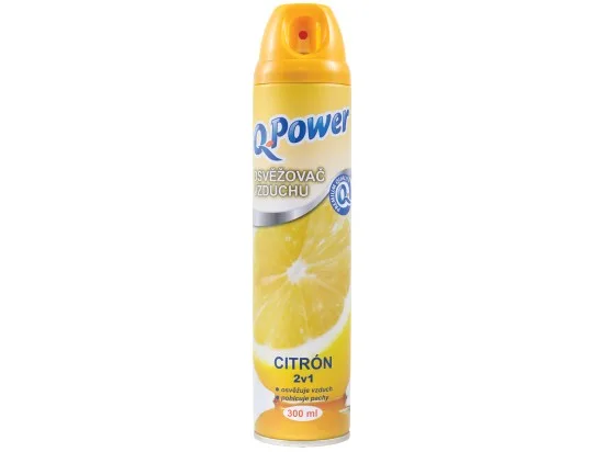 Q-Power osvěžovač vzduchu citrón 2v1 300 ml