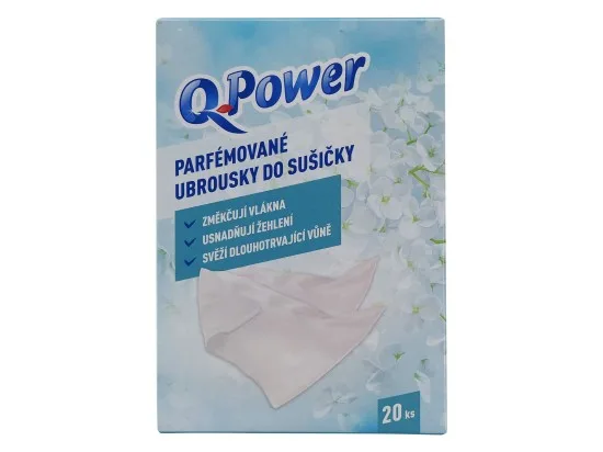 Q-Power parfémované ubrousky do sušičky 20 ks