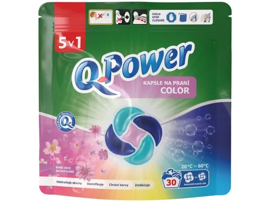 Q-Power prací kapsle Color 5v1 30 PD