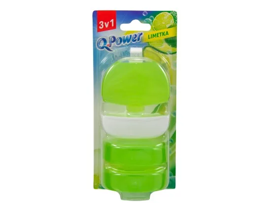 Q-Power tekutý blok limetka 3 x 55 ml