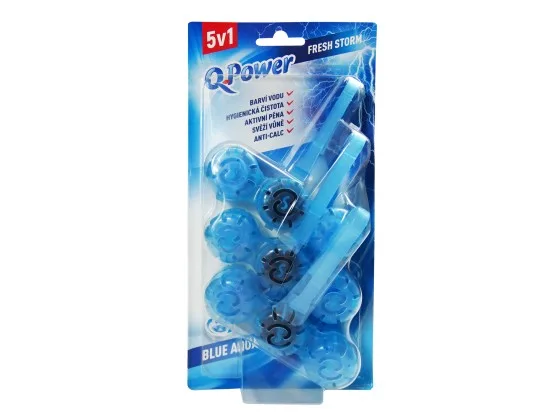 Q-Power tuhý WC závěs Blue Aqua Fresh Storm 3x 40 g