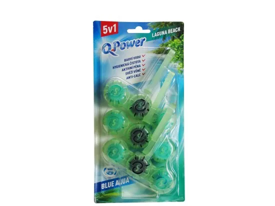 Q-Power tuhý WC závěs Blue Aqua Laguna Beach 3x 40 g