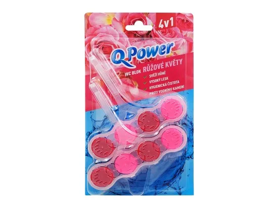Q-Power tuhý WC závěs Růžové květy 2 ks