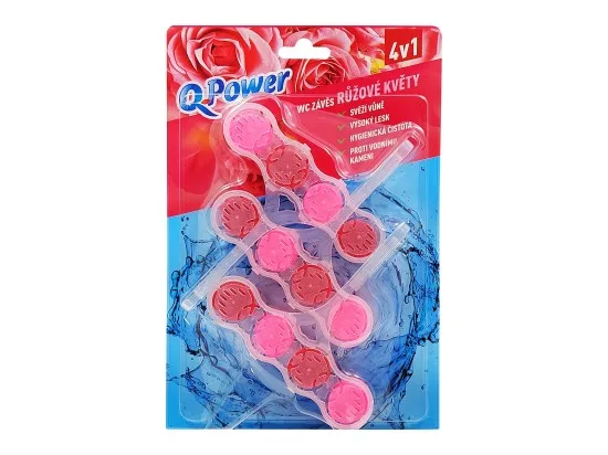 Q-Power tuhý WC závěs Růžové květy 3 ks