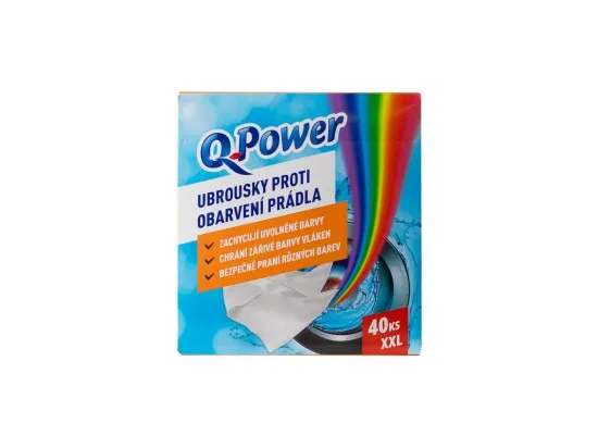 Q-Power ubrousky proti obarvení prádla 40 ks