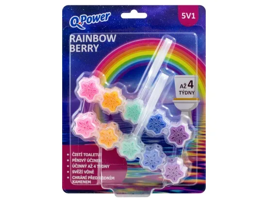 Q-Power WC blok Rainbow Berry 2 x 50 g
