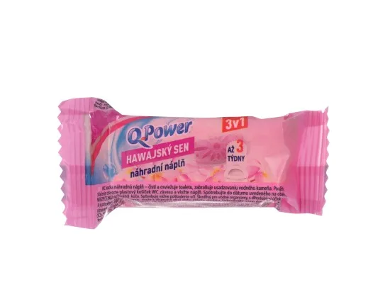 Q-Power WC kostka náhradní náplň Hawajský Sen 3v1 40 g