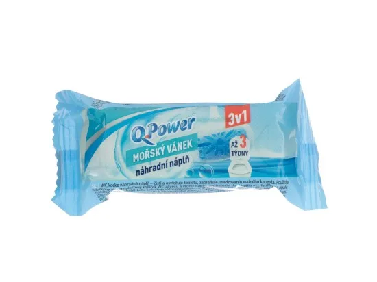 Q-Power WC kostka náhradní náplň Mořský Vánek 3v1 40 g