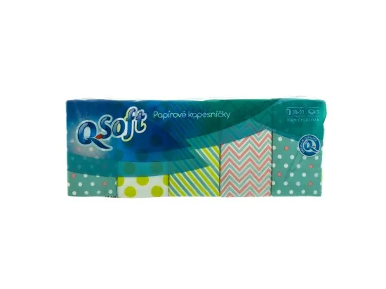 Q-Soft papírové kapesníčky 3vrstvé 20 x 10 ks