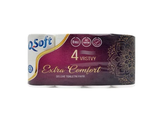 Q-Soft Toaletní papír Extra comfort 4vrstvý 8 ks