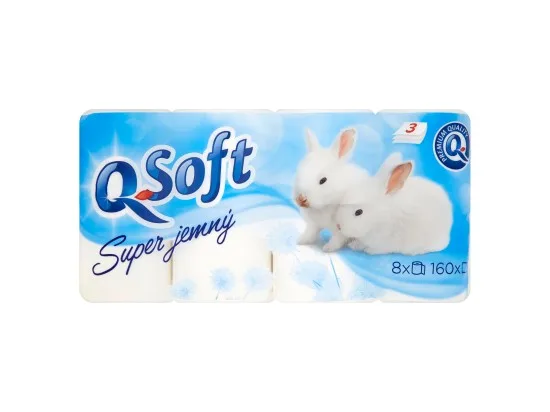 Q-Soft toaletní papír super jemný 3vrstvý 8 ks