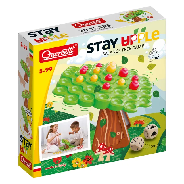 Quercetti Stay Apple - balanční hra - Jablíčkobraní