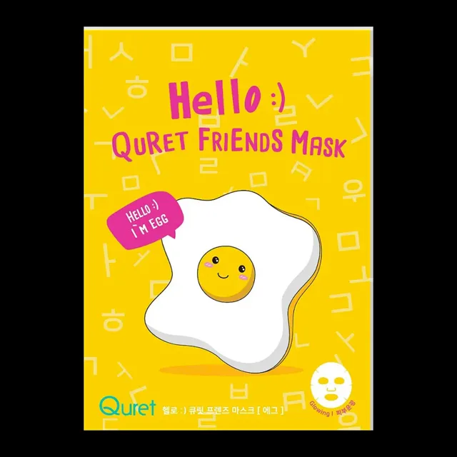 Quret Pleťová maska Hello Friends Žloutkový extrakt 25 g