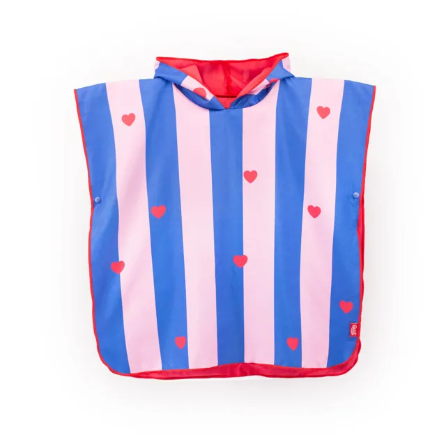 Quut Dětské plážové pončo - Cherry Red