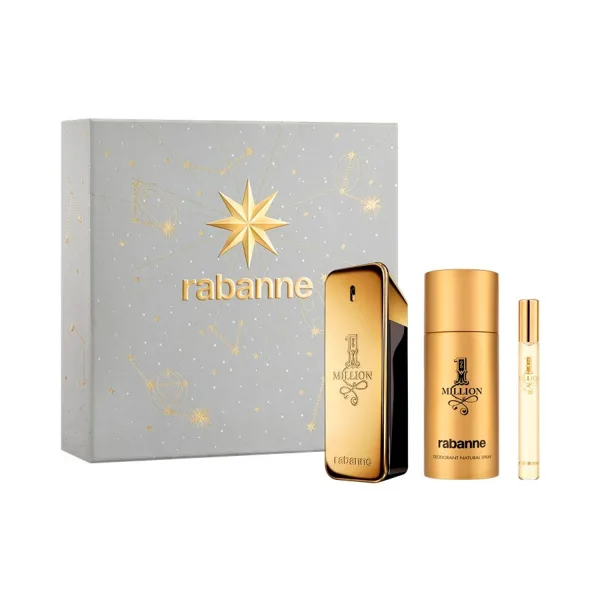 Rabanne 1 Million dárková sada (toaletní voda 100 ml +  deodorant 150 ml + cestovní balení vůně)