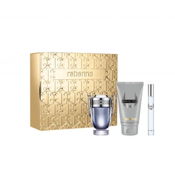 Rabanne Invictus dárková sada (toaletní voda 50 ml + sprchový gel 100 ml + cestovní sprej 10 ml)