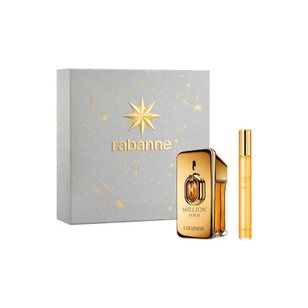 Rabanne Million Gold For Him dárková sada (toaletní voda 50 ml + cestovní balení vůně)