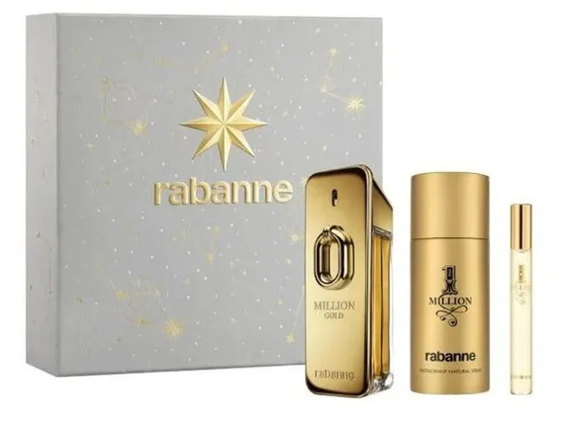 Rabanne Million Gold Intense For Him - EDP 100 ml + deodorant ve spreji 150 ml + EDT 10 ml