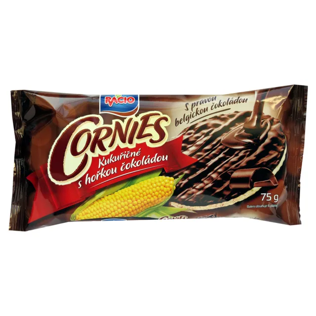 RACIO Cornies kukuřičné s hořkou čokoládou 75 g