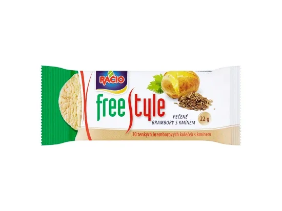 Racio Free Style pečené bramborové chlebíčky s kmínem 22 g