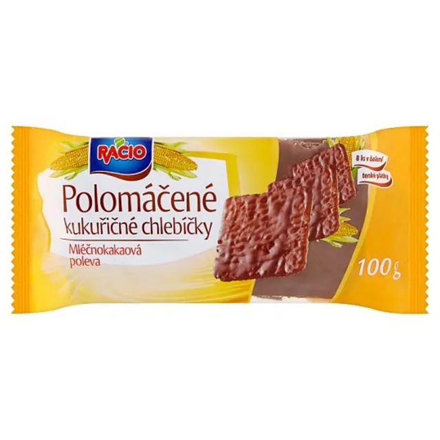 RACIO Polomáčené kukuřičné mléčnokakaová poleva 100 g