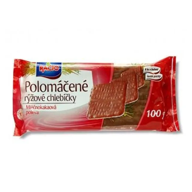 RACIO Polomáčené rýžové mléčnokakaová poleva 100 g