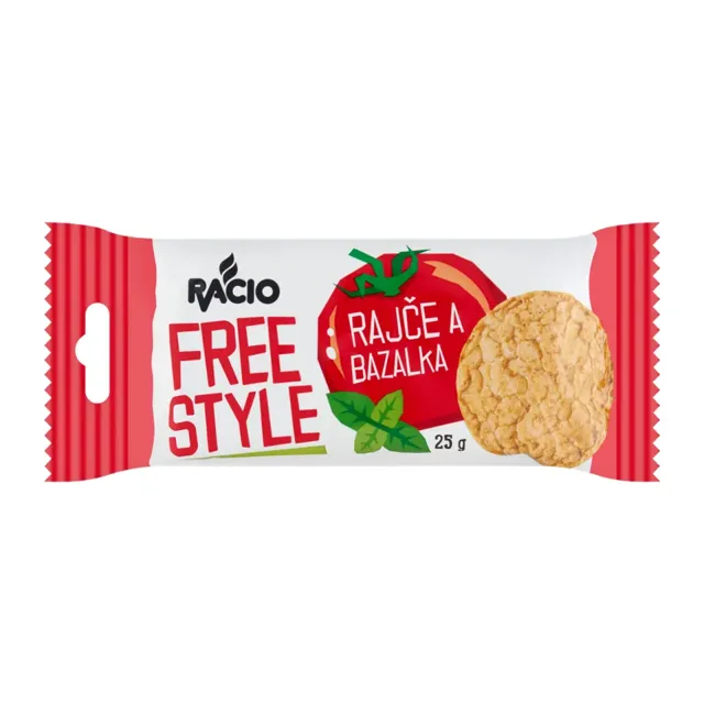 Racio Rýžové chlebíčky Free Style rajče a bazalka 25 g