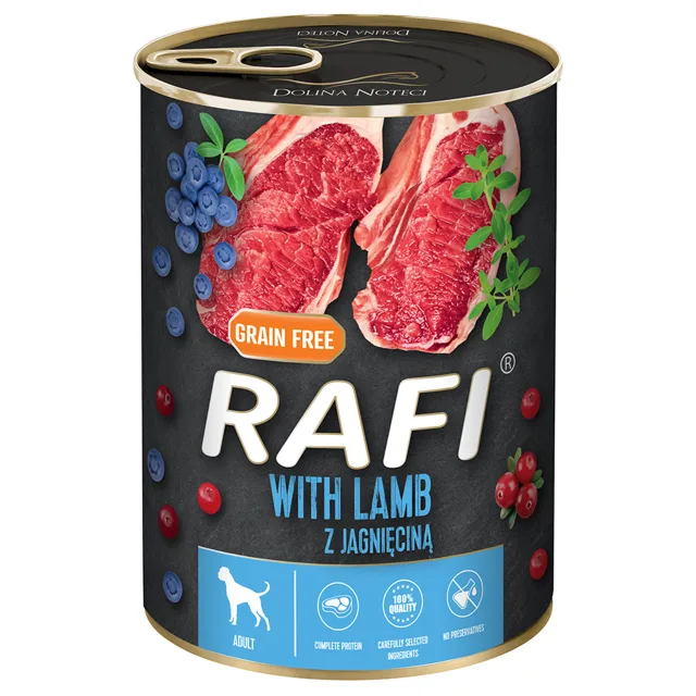 Rafi Adult 24 x 400 g - jehněčí, borůvky a brusinky