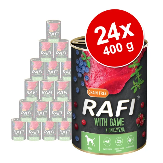 Rafi Adult 24 x 400 g - kachní, borůvky a brusinky
