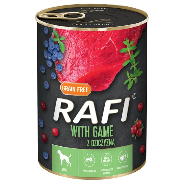 Rafi Adult 24 x 400 g - zvěřina, borůvky a brusinky