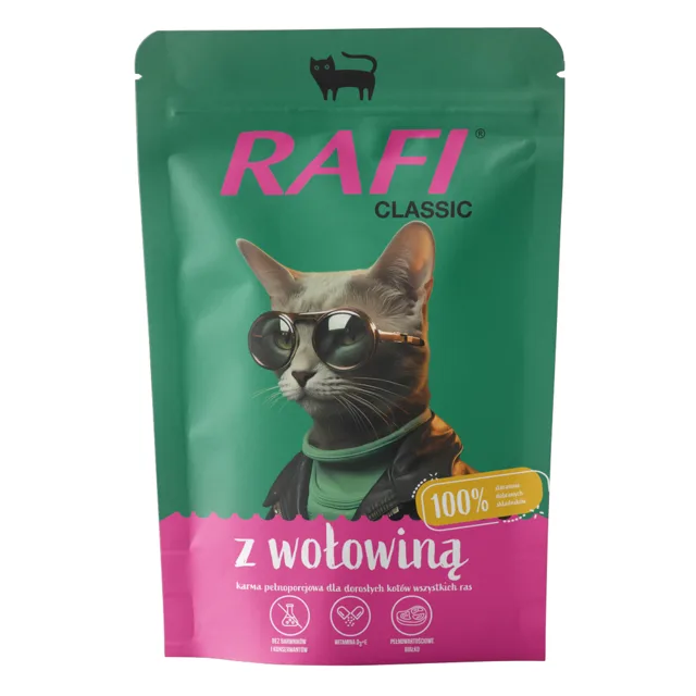 Rafi Cat Classic 10 x 100 g - hovězí