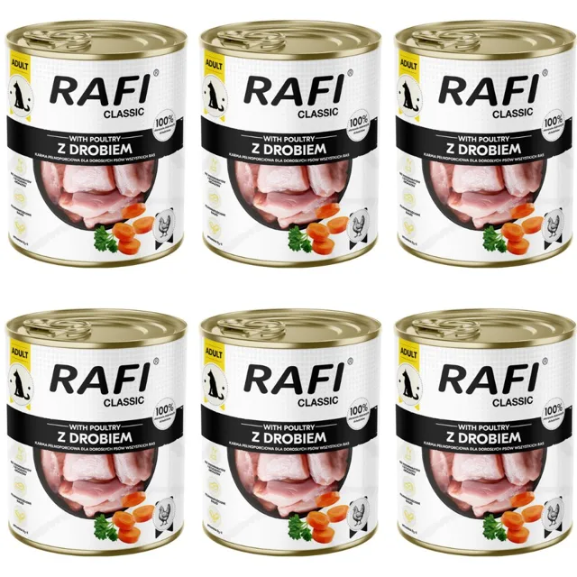 RAFI Classic s drůbeží 6x800 g konzervy pro psy