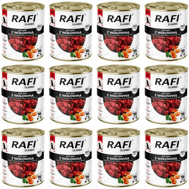 RAFI Classic s hovězím masem 12x800 g konzervy pro psy