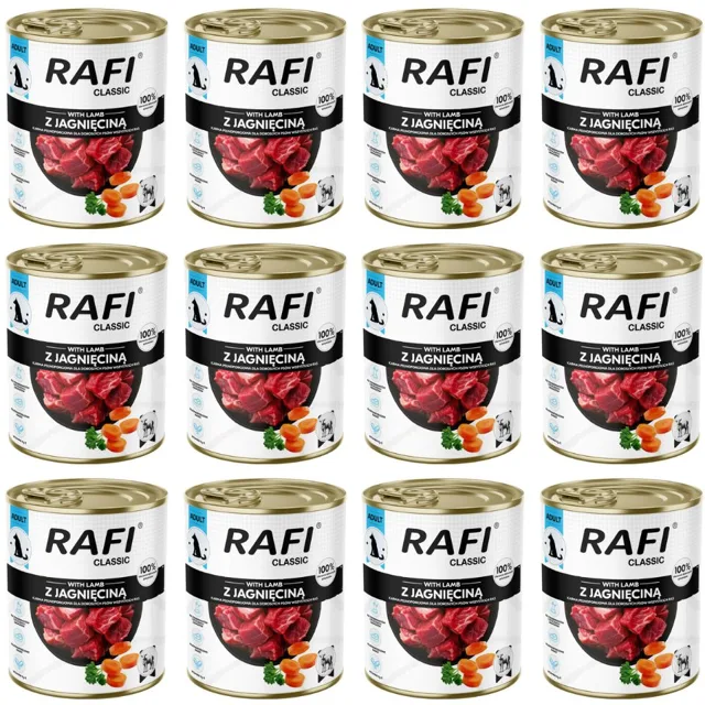 RAFI Classic s jehněčím 12x800 g konzervy pro psy