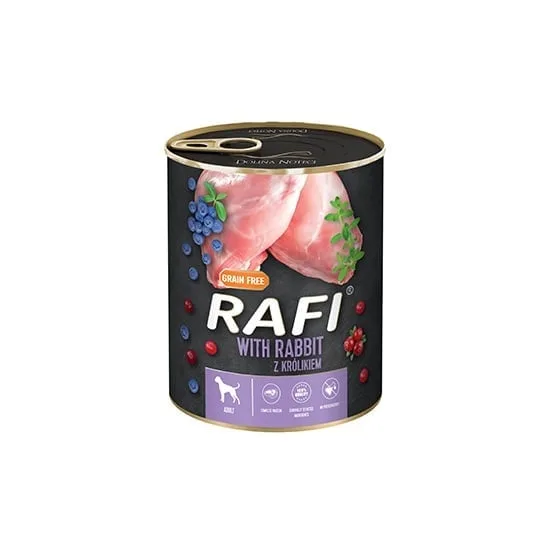 RAFI Food s králíkem, borůvkami a brusinkami 800g