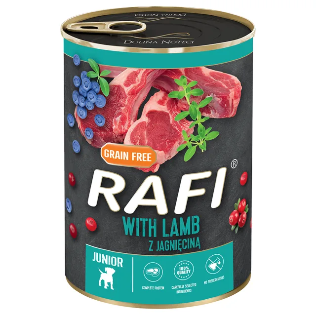 Rafi Junior paštika 24 x 400 g - telecí, brusinky a borůvky