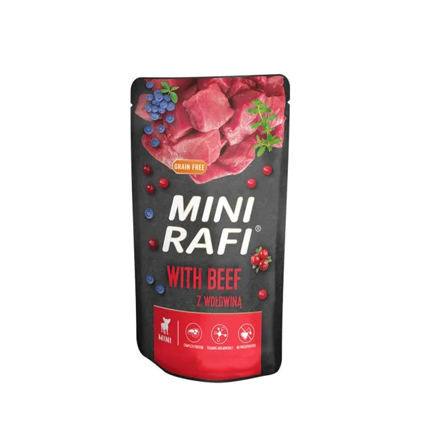 RAFI Mini mokré krmivo s hovězím masem pro psy malých plemen 150 g