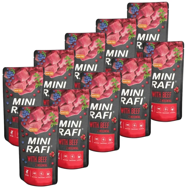 RAFI Mini s hovězím masem 10x150 g krmivo pro psy malých plemen