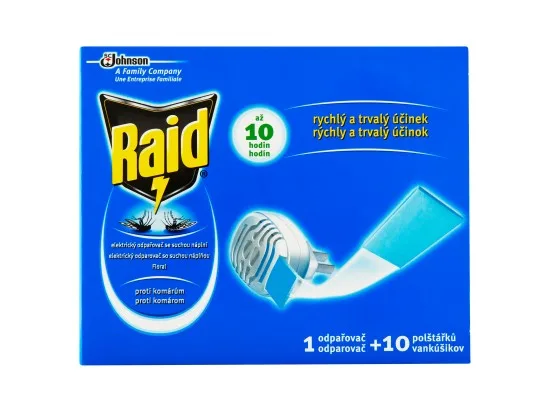 Raid Floral elektrický odpařovač se suchou náplní + polštářky 10 x 0,635 g