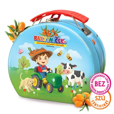 RAKYTNÍČEK+ želatinky 50ks Traktor kufřík