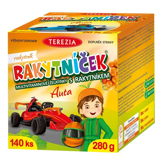 RAKYTNÍČEK želatinky AUTA 140 ks