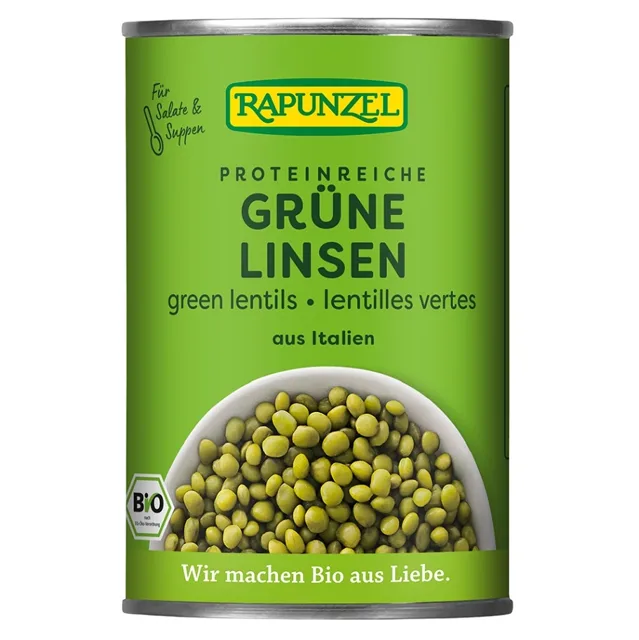 RAPUNZEL Zelená čočka sterilovaná BIO 400 g