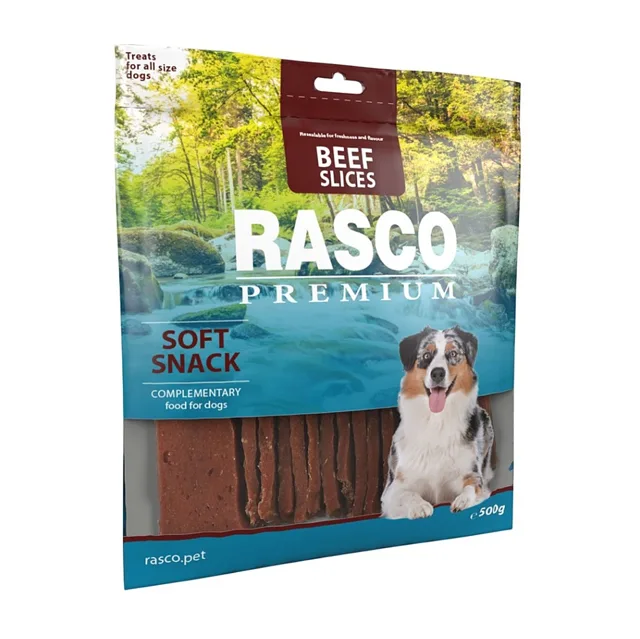 RASCO PREMIUM Pochoutka pro psy hovězí plátky 500 g
