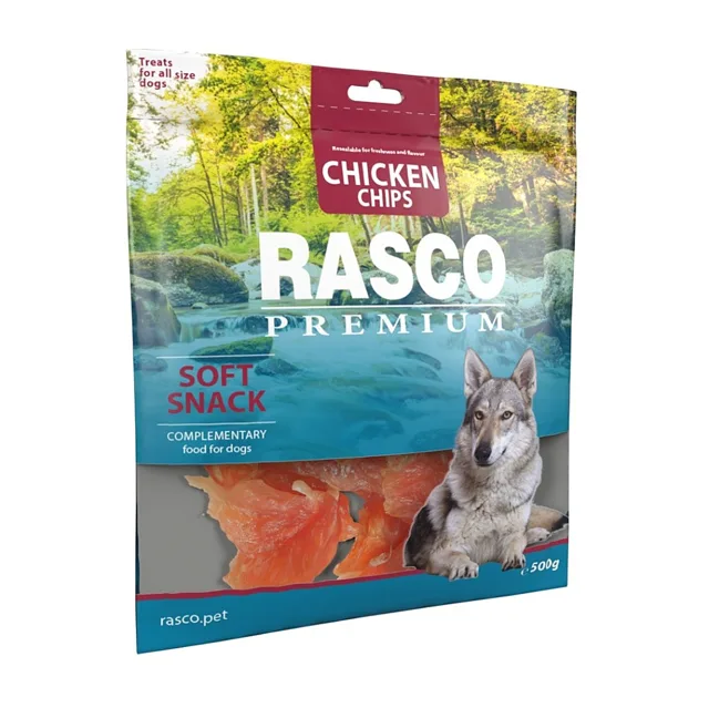 RASCO PREMIUM Pochoutka pro psy kuřecí plátky 500 g