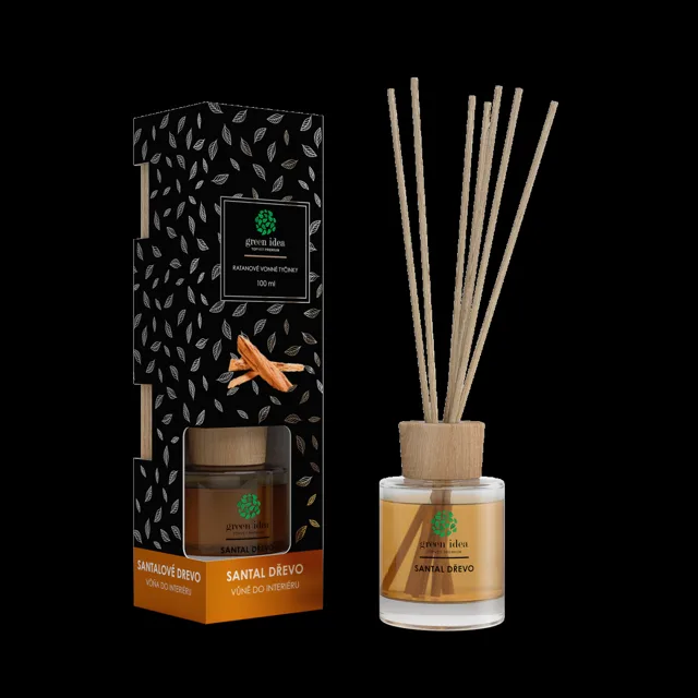 Ratanové vonné tyčinky Santalové dřevo 100 ml - Green idea