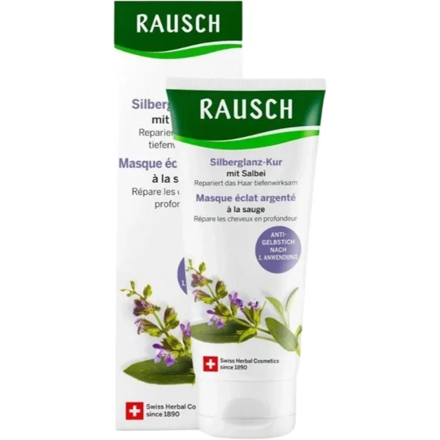 Rausch Silver-Shine Mask With Sage maska na vlasy neutralizující žluté tóny 100 ml